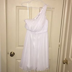 White formal/bridesmaid dress, one shoulder